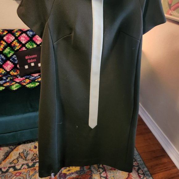 Beautiful Vintage 1960s Mod Button-Down Back Dress with Pockets Butte Knit - Picture 3 of 8